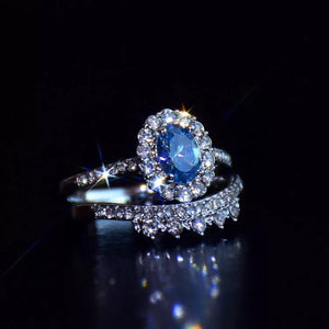 Crystal Carol Dual Ring Set