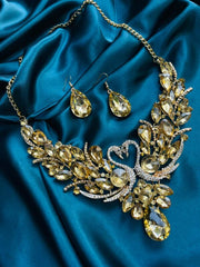 GC Exclusive Statement Swan Necklace & Earrings Combo (Super Premium)