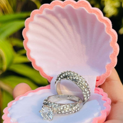 DIAMONDZILLA Silver Plating Luxurious Dual Rings