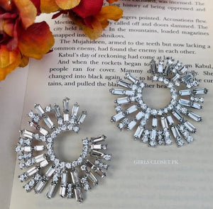 𝐔𝐥𝐭𝐫𝐚 Luxurious 𝐂𝐫𝐲𝐬𝐭𝐚𝐥 Attack 𝐇𝐨𝐫𝐢𝐳𝐨𝐧 𝐄𝐚𝐫𝐫𝐢𝐧𝐠𝐬 (Silver Plated)