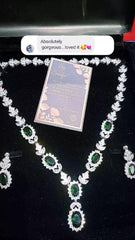 Caroline Extremely Luxurious Statement Rhodium Plated Set