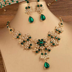 Super Deluxe Alexandra Rhinestone Crystal Emerald Set