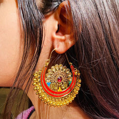 Hand Crafted Artistic Festive Peacock Jhumka