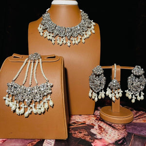 Chandni High Grade Detailed Zircon Bridal Set (Premium)