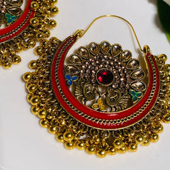 Hand Crafted Artistic Festive Peacock Jhumka