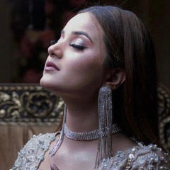 GC Dynamite Sterling Silver Super Luxurious Combo Choker and Tassel Earrings