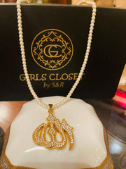 Gold Plated Zicron ALLAH Pendant – Luxurious Edition