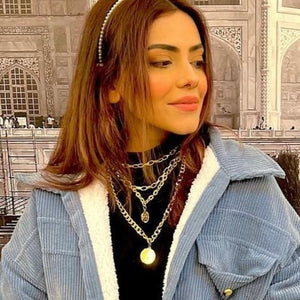 GC Coin Necklace 4 Layered Gold