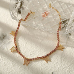 EXTREMELY RICH Quality Zircon Butterfly Sterling Necklace