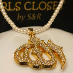 Gold Plated Zicron ALLAH Pendant – Luxurious Edition