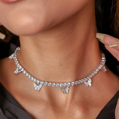 GC Zircon Butterfly Sterling Luxury Necklace