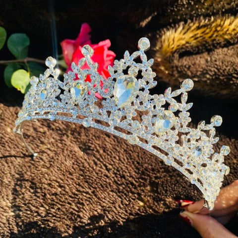 GC Vertex Crystal Queen Rhinestone Tiara Crown (Super Royal)