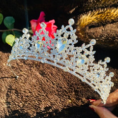 GC Vertex Crystal Queen Rhinestone Tiara Crown (Super Royal)