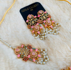 Indian Style Alani 𝗔𝗿𝘁𝗶𝘀𝘁𝗶𝗰 Combo Premium Pink Set