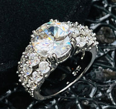 DYNASTY Ultra Glam Diamond Vibe Pure Silver RING