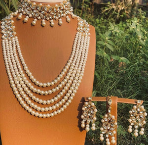 Sheesh Mahal Ethnic Kundan & Zircon Studded Statement Set