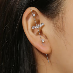 GC Sword Crystal Studded Statement Ear Cuff