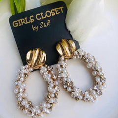Premium Crystal Super High-Grade Pearl Statement Earrings