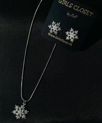 GC Snow Flake Sparkling Crystal Zicron Set