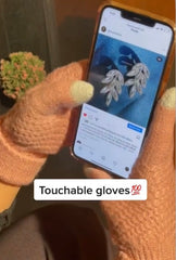 Touch Screen Cashmere Wool Warm Knitted Gloves