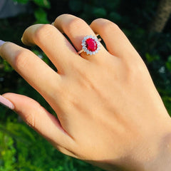 Deluxe Ruby Crystal Vibe GC Exclusive Ring