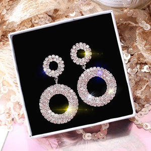 Zircon Luxury Shining Round Rhinestone Earring