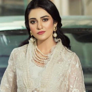 GC Snow White luxurious Gold Pearl Drop Earrings